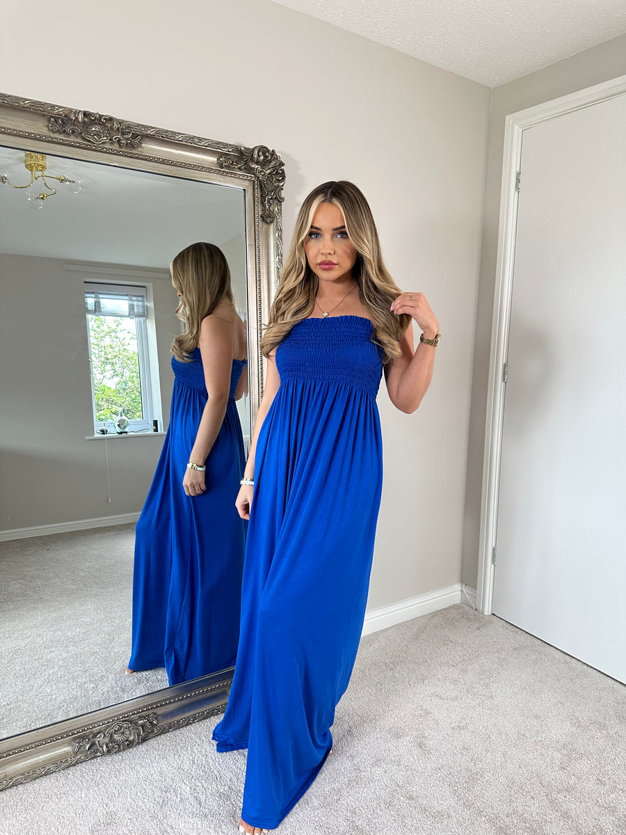 Royal blue store casual maxi dress